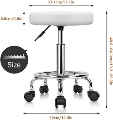 Produktbild von Famanu Drehstuhl mit verstellbarem Sitz und Fußstütze - Schwarz