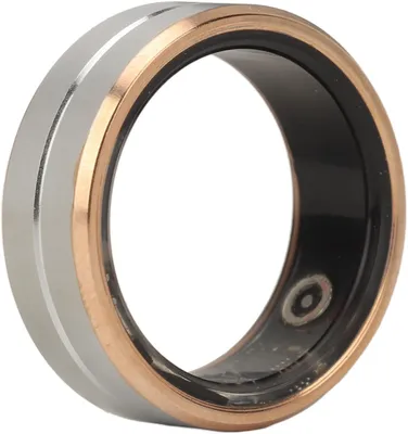 Produktbild von Smart Health Ring mit APP, Schlafüberwachung Schrittzählung Kamerasteuerung Smart Ring, IP68 Wasserdicht, Silber Gold (8 Größe)
