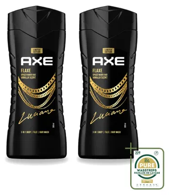 Zdjęcie produktu dla 2 opakowania żelu pod prysznic Axe Flaxe - 250 ml - zestaw ekonomiczny - 2 sztuki