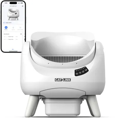 Produktbild von CATLINK OPEN-X XXL Automatisches Katzenklo, Selbstreinigende Katzentoilette mit App, Offenes Design, Geruchsreduzierung, für Mehrkatzenhaushalte