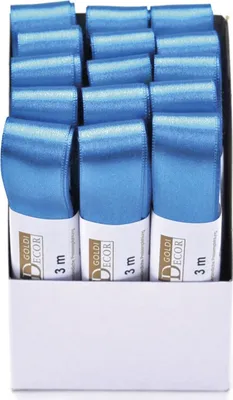 Image de 15x GOLDINA 1172025371503 Doppelsatinband, 25mmx3m, aqua