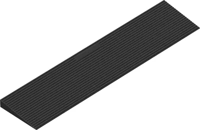 Zdjęcie produktu dla Gumowa rampa progowa Izrielar 90 x 15 x 2,5 cm, nośność maks. 1 t, antypoślizgowa rampa progowa do wózków inwalidzkich i chodzików, rampa krawężnikowa z możliwością przycięcia