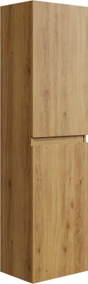 Produktbild von Badplaats Badezimmerschrank Angela 40 x 30 x 150cm Eiche - Hoch Badschrank mit 2 Türen, Vormontiert und mit Soft-Close