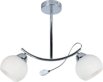 Immagine prodotto di Lampada da soffitto cromata con due paralumi in vetro Connor 2xE27 Milagro