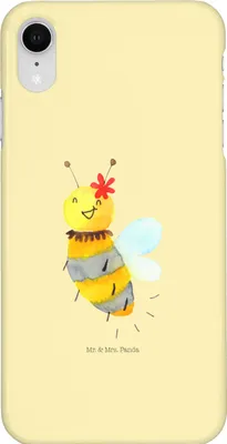 Produktbild von Mr. & Mrs. Panda Iphone XR Handyhülle Biene Blume - Gelb Pastell - Geschenk, Handy Case, Premium Kunststoff