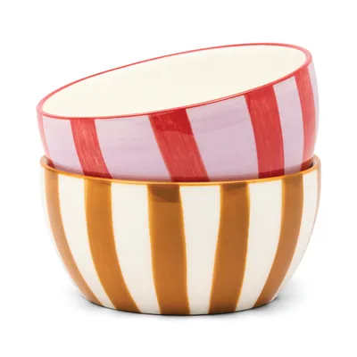 Image de Lot de 2 saucières « Bella » – ocre et rouille