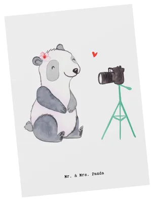 Produktbild von Mr. & Mrs. Panda Postkarte Vloggerin Herz - Weiß - Geschenk, Grußkarte, Ansichtskarten, Fotokarte, Postkarten, Ansichtskarte