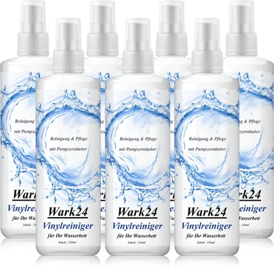 Produktbild von Wark24 Vinylreiniger für Ihr Wasserbett 250ml - Reinigung & Pflege (7er Pack)