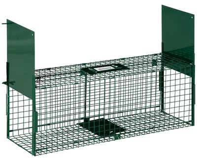 Produktbild von Outsunny Tierfalle, Lebendfalle, Mausfalle mit 2 Eingänge, Trittaktivierung