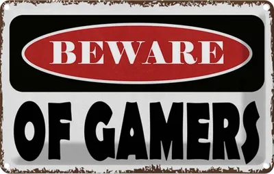 Produktbild von vianmo Blechschild 20x30 cm  of gamers