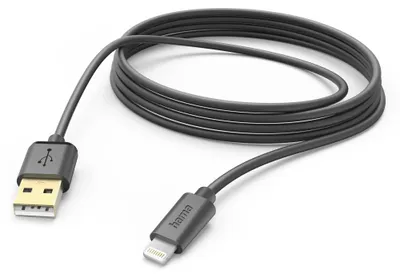 Obrázek produktu pro Hama 00201582, 3 m, Lightning, USB A, Samec, Samec, Černá