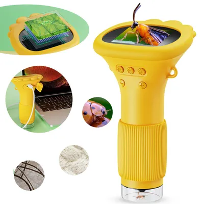 Produktbild von Mikroskop, Digitales Taschenmikroskop, 8 LED Lights Handy Mikroskop für Garten Spielzeug
