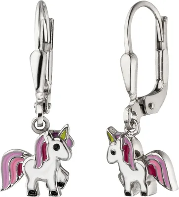 Produktbild von JOBO Kinder Ohrhänger Einhorn 925 Sterling Silber Kinderohrringe