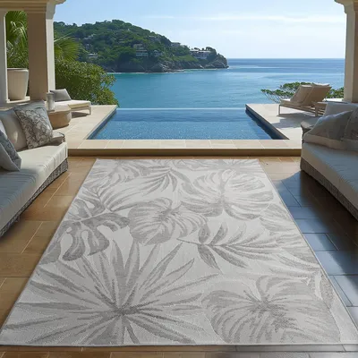 Image de Carpetsale24 Tapis d’Extérieur Imperméable et Résistant aux UV Idéal pour Cuisine Balcon Terrasse Jardin et Salon, Taille: 240x340 cm