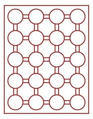 Produktbild von Lindner 2944E Velourseinlage dunkelrot 2944E (Ø 44 mm)
