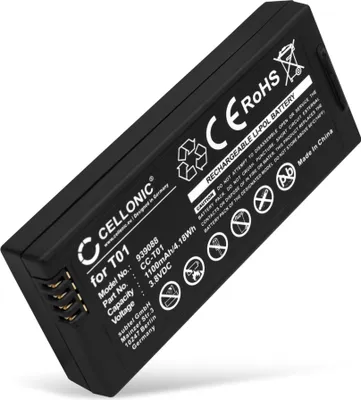 Produktbild von CELLONIC 1x Akku für Drohne Kompatibel mit DJI Tello, T01 - (1100mAh , 3.8V)