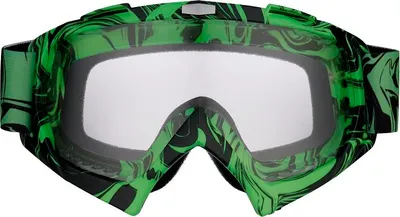 Produktbild von Motocross Brille Motorradbrille Racing Googles Schutzbrille Grün mit klarem Glas