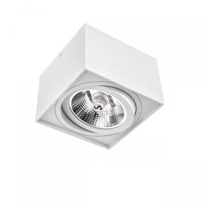 Produktbild von Spectrum LED Chloe AR111 GU10 schwenkbar weiß Deckenleuchte IP20  max. 50W eckig
