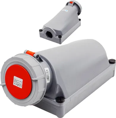 Produktbild von CEE Wandsteckdose 125A 5-polig 400V IP67 Starkstrom Wasserdicht