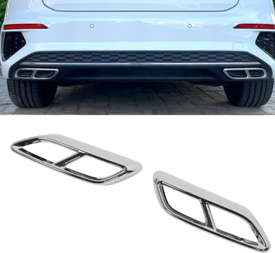 Produktbild von 2PCS Auspuff Endrohr Abdeckung Links Rechts Dekorative Throat Rahmen für A3 8Y 2021 aufwärts Silber