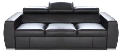 Produktbild von Leder Sofa 3 Sitzer Bettfunktion Design Polster Modern 100% Italienisches Leder