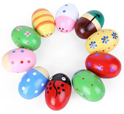 Produktbild von Maracas-Eierschüttler, bunte Tierform, Handpercussion-Musikinstrument, Spielzeug für Kinder und Kleinkinder