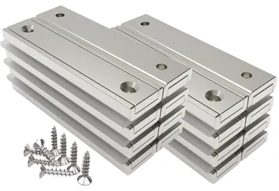 Obrázek produktu pro 16 obdélníkových magnetů, síla 30 kg, rozměry 60 x 13,5 x 5 mm
