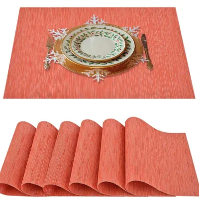 Platzset-Set 6er-Pack, hitzebeständig, 30,5 x 45,7 cm, rutschfest, waschbar