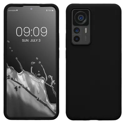 Produktbild von kwmobile Handyhülle für Xiaomi 12T / 12T Pro Hülle - Case Silikon - Kabelloses Laden - Schutzhülle Cover in Schwarz