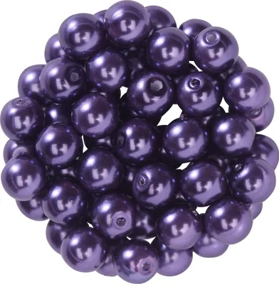 Produktbild von Glaswachsperlen Ø 6 mm, 55 Stück Lila