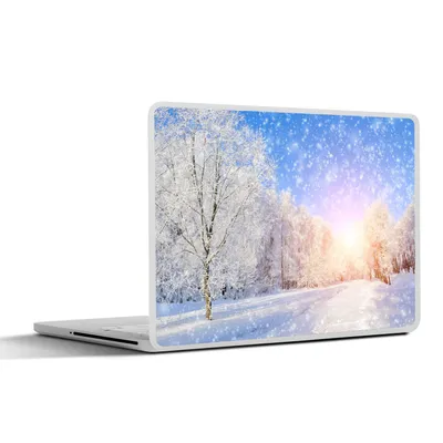 Produktbild von MuchoWow® Laptop Aufkleber Sticker Cover Schnee - Sonne - Winter 30x22 cm - Laptop-Sticker