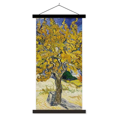 Produktbild von MuchoWow® Textilposter Maulbeerbaum - Vincent van Gogh 40x80 cm mit schwarzem Rahmen - Wandemalerei