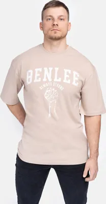 Produktbild von Herren T-Shirt Oversize LIEDEN Sand/White L BENLEE