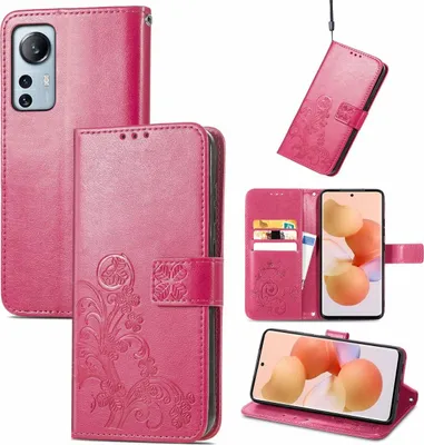 Produktbild von König Design Hülle kompatibel mit Xiaomi 12 Lite Kunstleder Handyhülle - Handy Case Magenta