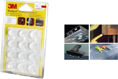 Produktbild von 3M Bumpon Lärm-/Rutschstopper, tran sparent, rund, 22,3 mm (9065039)