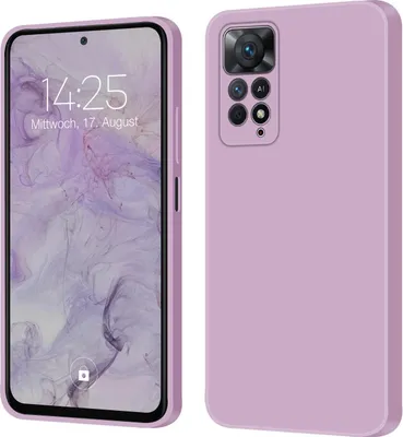 Produktbild von Hülle für Xiaomi Redmi Note 11 / 11S Case Cover Bumper Silikon Softgrip Schutzhülle Farbe: Lila