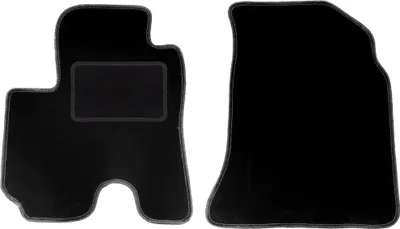 Image de Tapis de sol avant velours sur-mesure pour Mazda Demio (1996-2003, hatchback) noir, jeu 2 pièces, fixations - STANDRAD