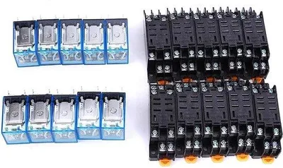 Zdjęcie produktu dla Zestaw przekaźników: 10 przekaźników 8-pinowych, 24 V DC, wysokiej jakości, elektroniczne
