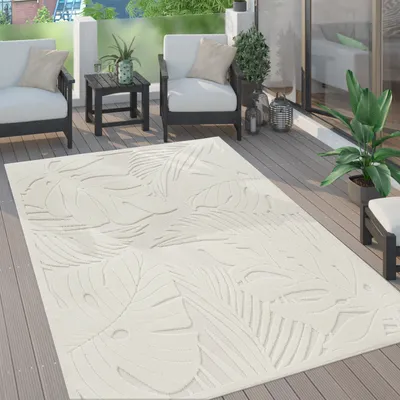 Produktbild von Outdoor Teppich wetterfest Boho & Skandi 3D-Optik für Terrasse, Balkon & Garten Grösse 80x150 cm