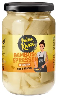 Immagine prodotto di Germogli di bambù Wan Kwai a fette dolci e croccanti freschi 330g