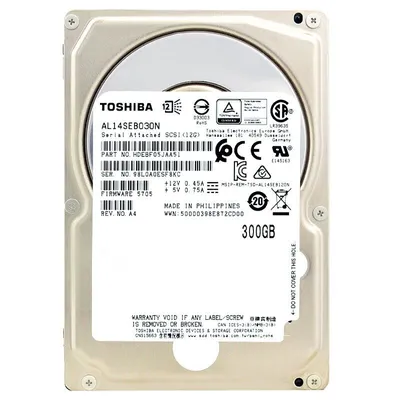 Produktbild von Toshiba 300GB SAS, 300 GB, 10500 RPM, 128 MB, 2.5", SAS