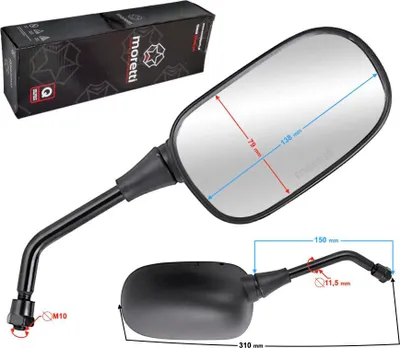 Image de Rétroviseurs R+R pour motos (diamètre du filetage 10 mm) avec homologation