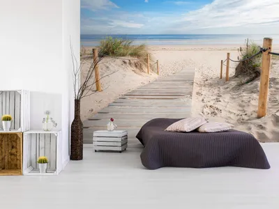 Produktbild von Vlies Fototapete Strand und Meer 350x256 cm Tapeten Wandtapete XXL Landschaft Natur c-B-0005-a-b