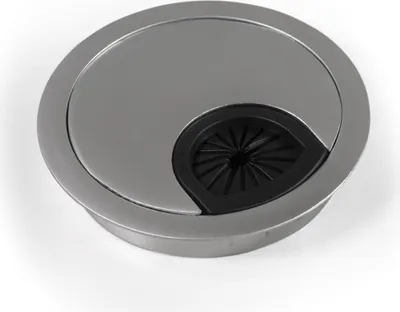 Produktbild von Kabeldurchführung McPower WB-02 aus Metall chromfarben Ø70mm