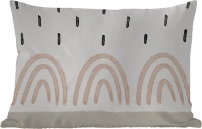Produktbild von MuchoWow® Outdoor Kissen - Regenbogen - Pastell - Regen - 60x40 cm - Wetterfest - Lounge Kissen - Zierkissen - Kissen für Innenräume