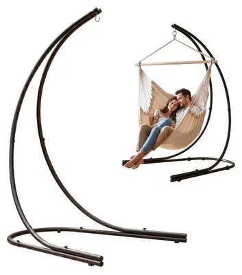 Produktbild von Bis 150kg: XL Hängesessel Gestell Outdoor - 210cm Ständer für Hängestuhl Garten