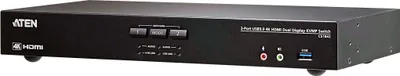 Produktbild von Aten CS1842 CS1842 KVMP přepínač 2násobný, 4K HDMI, dva displeje, USB 3.0, zvuk