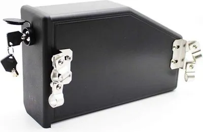 Zdjęcie produktu dla Aluminiowa skrzynka narzędziowa do motocykli turystycznych, czarna, 25 cm