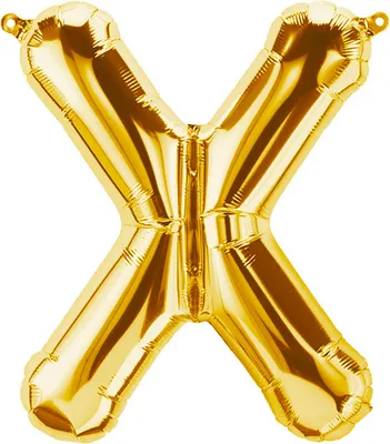Produktbild von Folienballon Buchstabe X, gold, ca. 80 cm, für Luftbefüllung