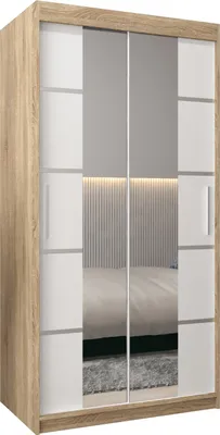 Produktbild von Kleiderschrank, Schiebetürenschrank Schlafzimmer, Schrank mit Spiegel VERONA 4 100 cm